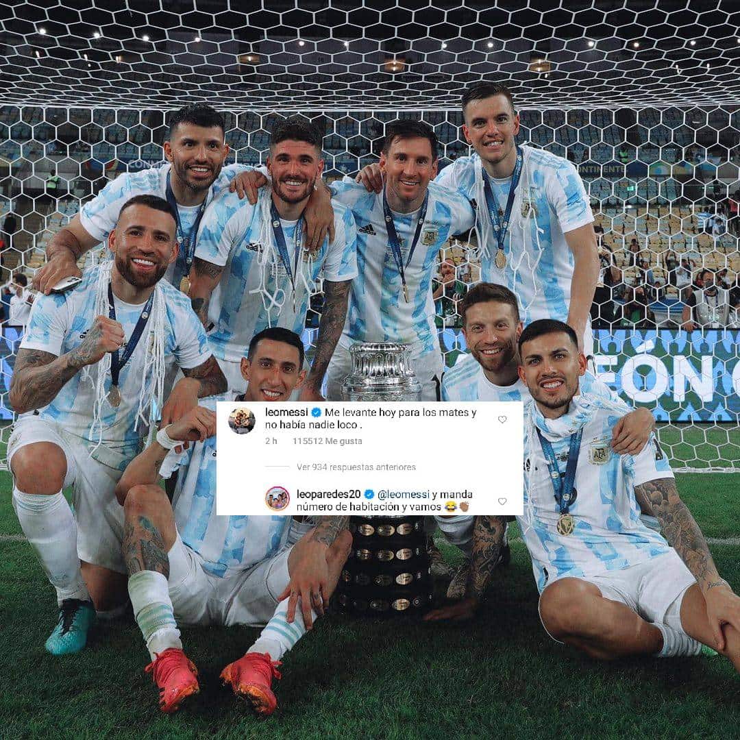 El divertido ida y vuelta en Instagram entre Messi y varios jugadores de la Selección Argentina