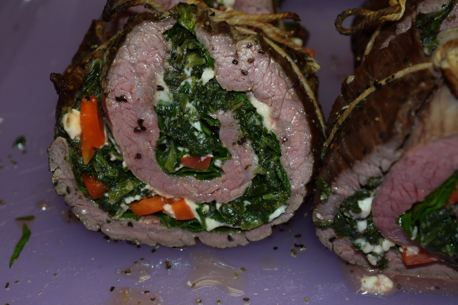 Southern Belle BBQ Flank Steak Pinwheels