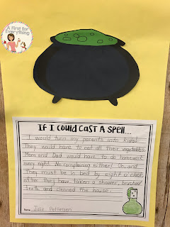 Your first, second, and third grade students will love making this fun, engaging, and adorable Halloween themed witch writing craftivity! With six different writing prompts to choose from in both primary lined and single lined spaced options, these look adorable displayed in the hallway or on a bulletin board.