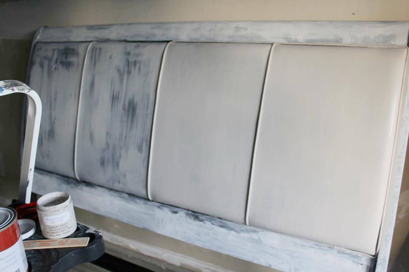 California Cupcake Painting Leather / Bed Makeover!