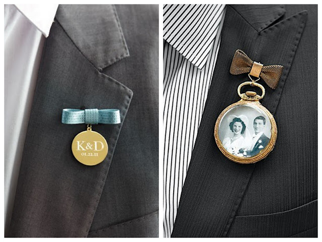 use or create a family heirloom with your groom's boutonniere