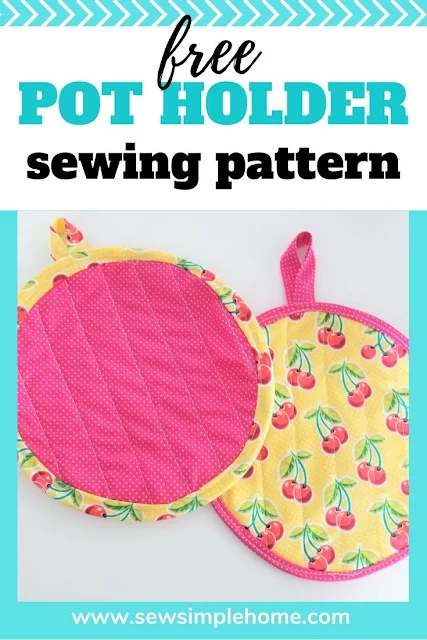 Grab the free sewing pattern and learn how to make pot holders.