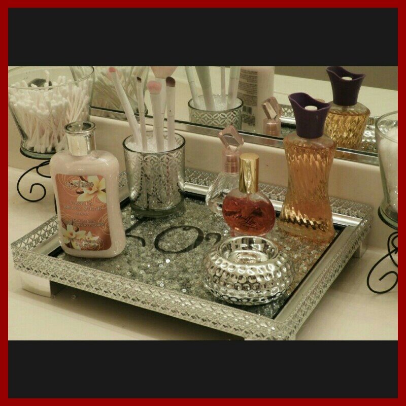 Dollar Store Crafter Make A Bling Out Vanity Tray Using Dollar Tree