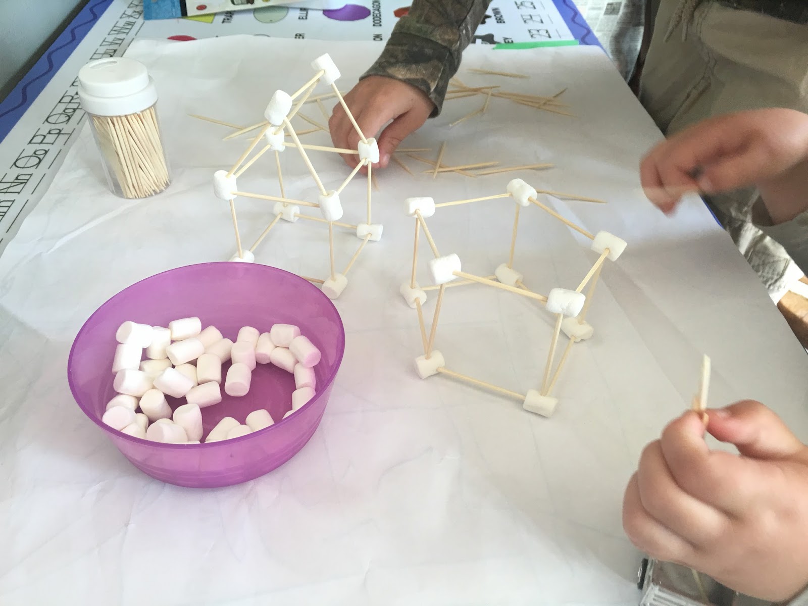 Arkstone Inc. Autism Resources: Activity #6: Marshmallows and toothpicks