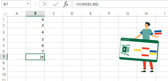 التعرف على طريقة الجمع في برنامج مايكروسوفت Excel