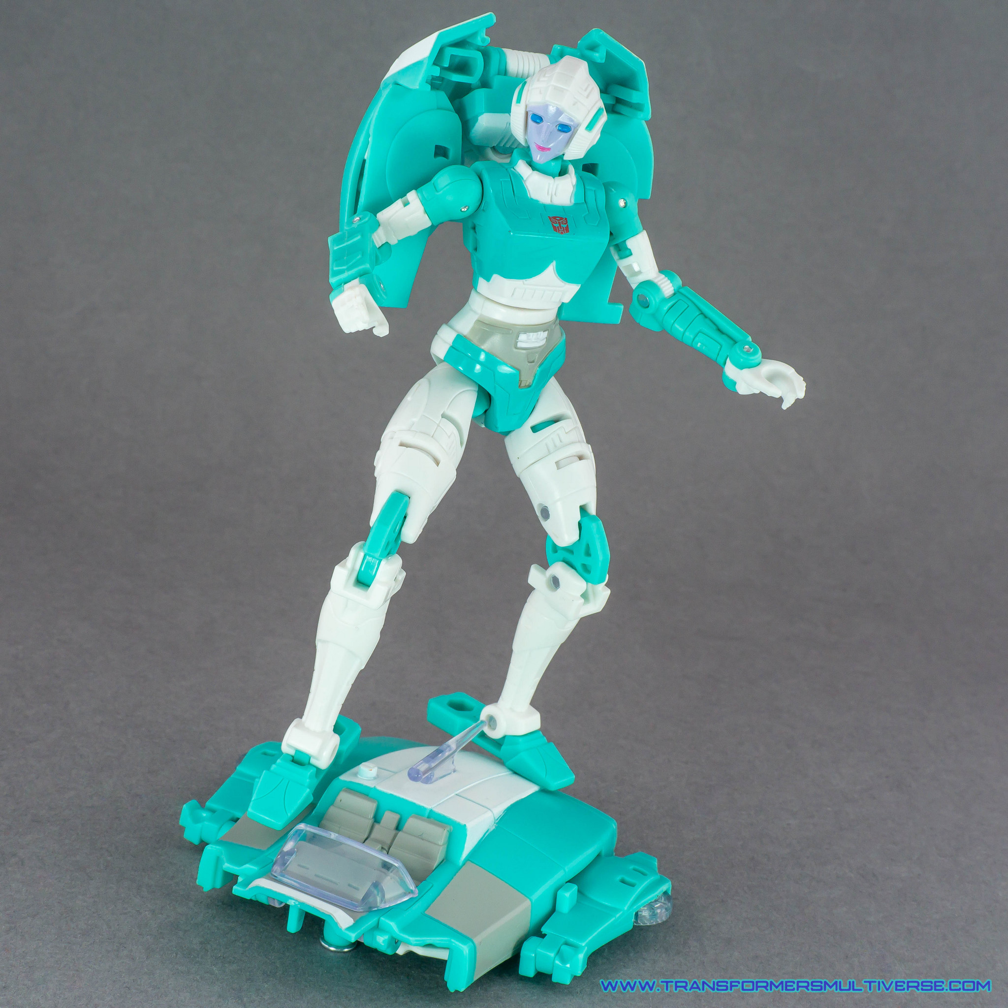 Transformers Earthrise Lifeline robot mode riding hoverboard