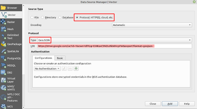 Open GeoJSON data from Google Drive