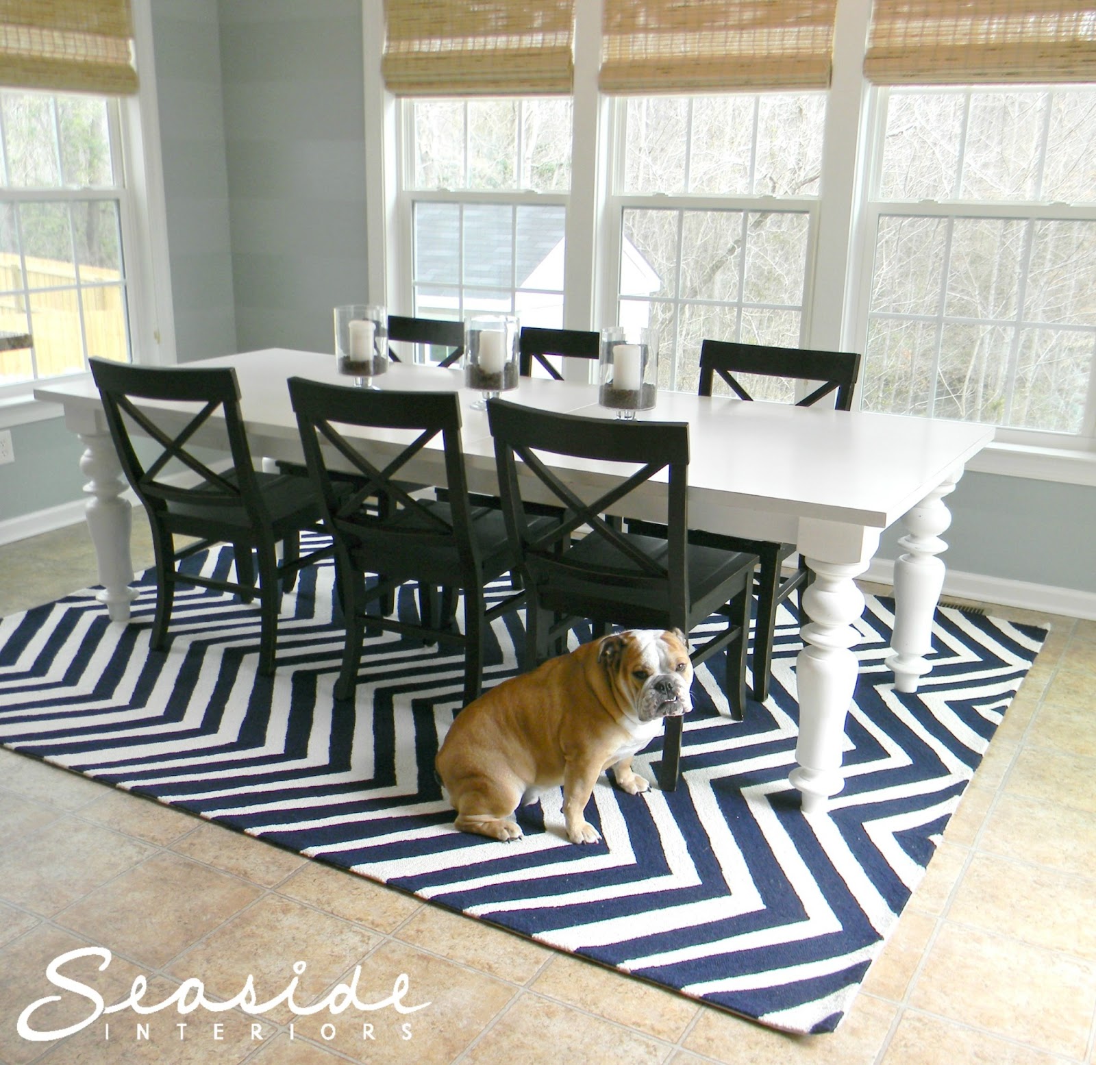 Seaside Interiors Navy and White Chevron Rugs Arrived!!!