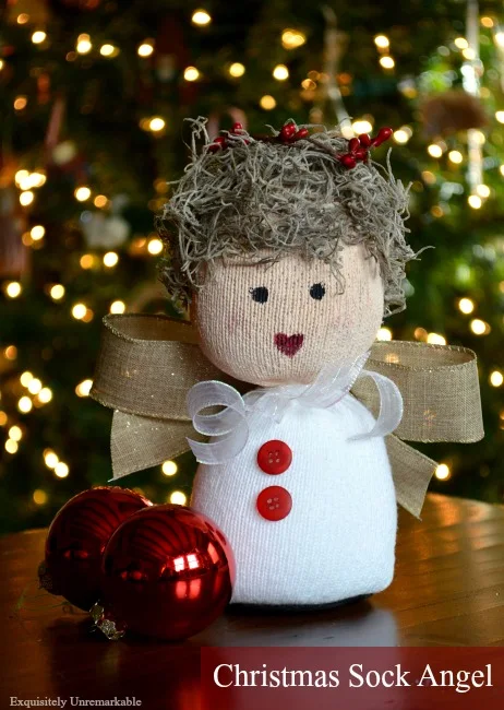 Christmas Sock Angel Doll