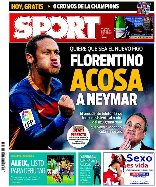 Real Madrid, Sport: "Florentino acosa a Neymar"