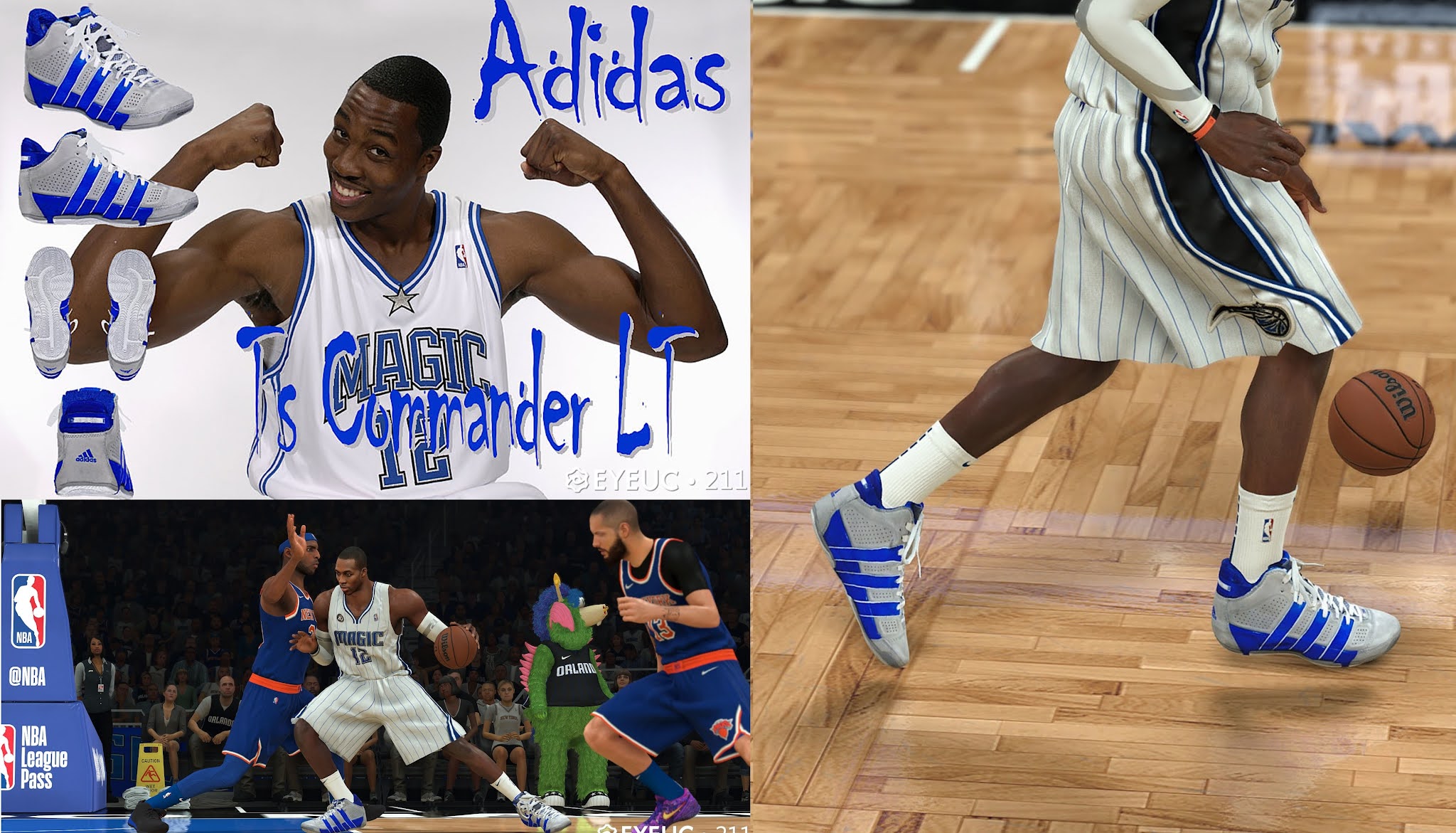 NBA 2K22 Dwight Howard Adidas TS Commander Custom Shoes by Xiu Brother 211