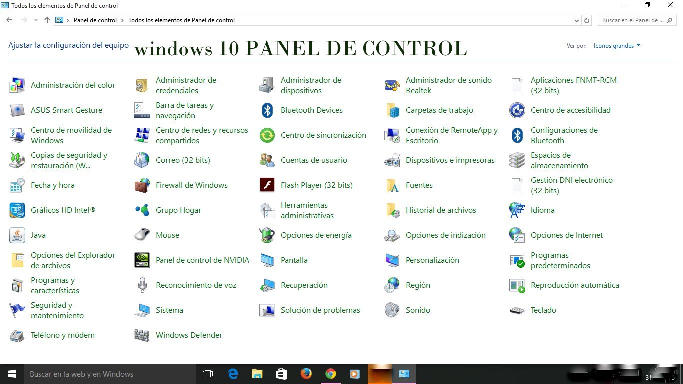Encontrar El Panel De Control Windows 10 8 7 Y Xp