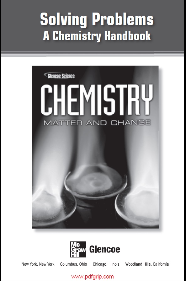Solving Problems A Chemistry Handbook :Chemistry Matter and Change