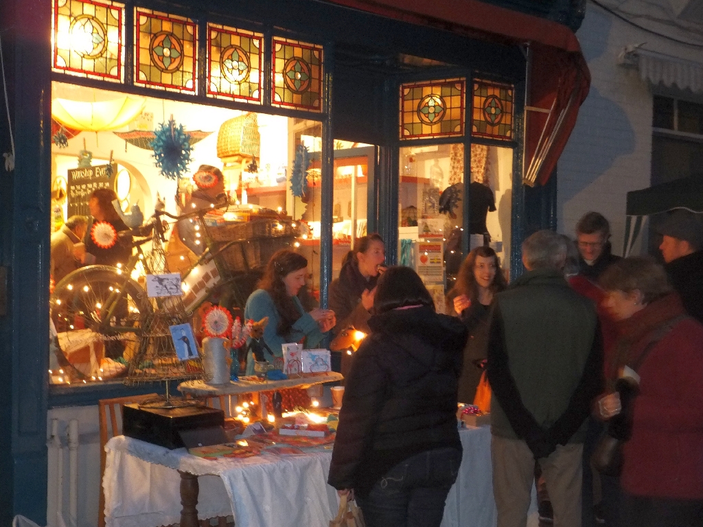 Looking at St Leonard's, Exeter Magdalen Road Christmas Fair 2012