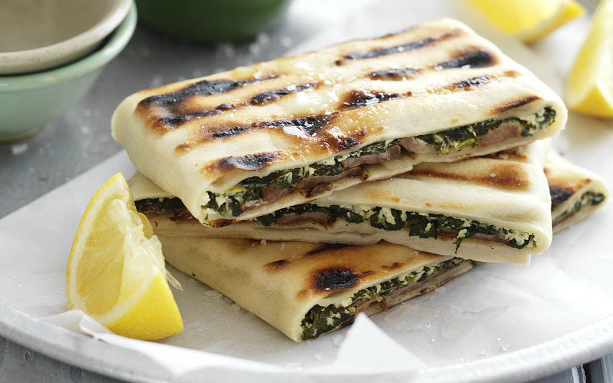 Lamb, cheese and spinach gözleme recipe LEBANESE RECIPES