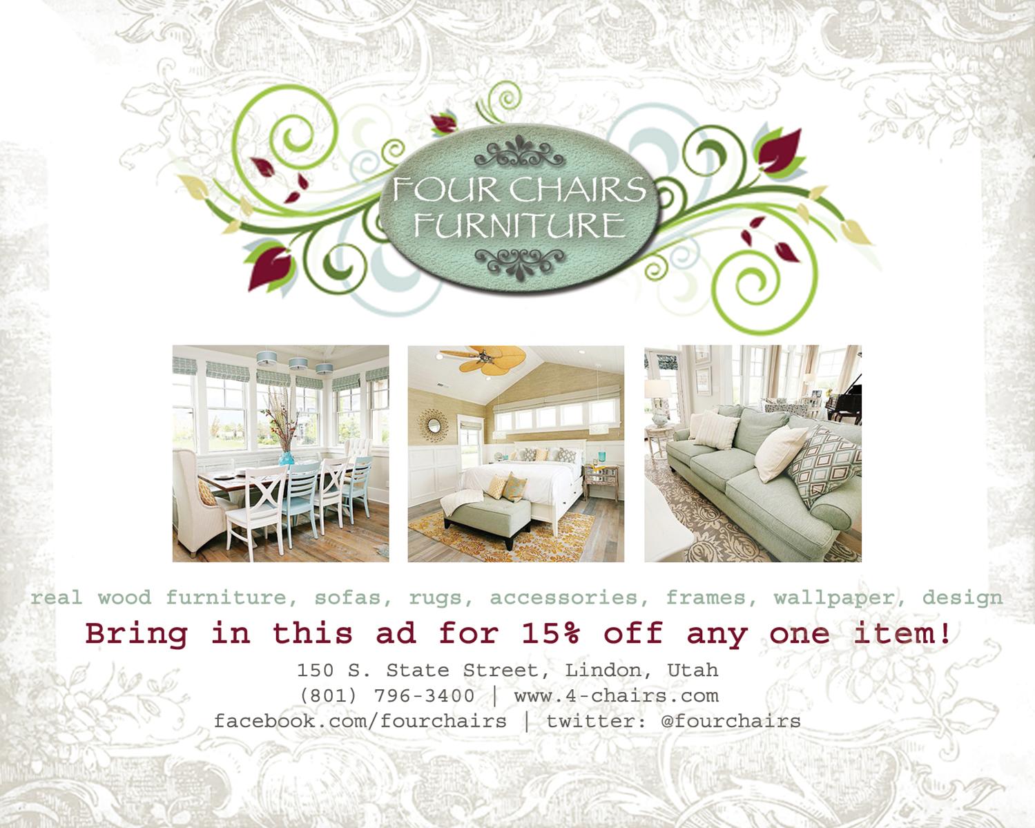 It's Written on the Wall Four Chairs Furniture StoreUtah Valley