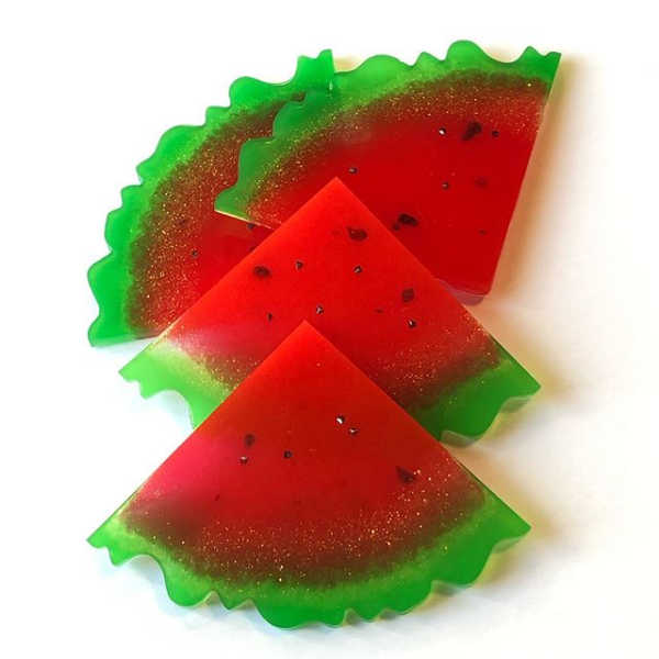 watermelon coasters from orchid valley