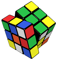 Cubo de Mágico com um lado sendo girado