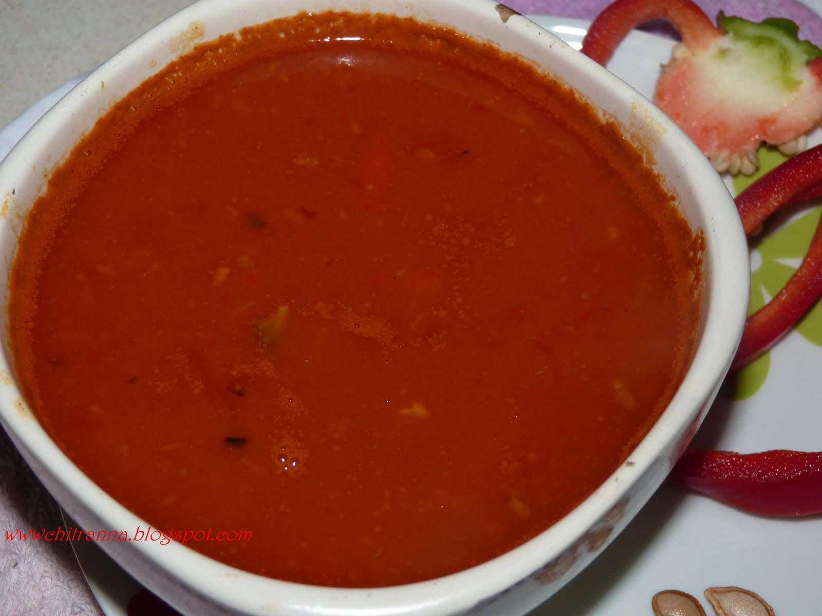 Chitranna: Butternut Squash And Red Pepper Soup