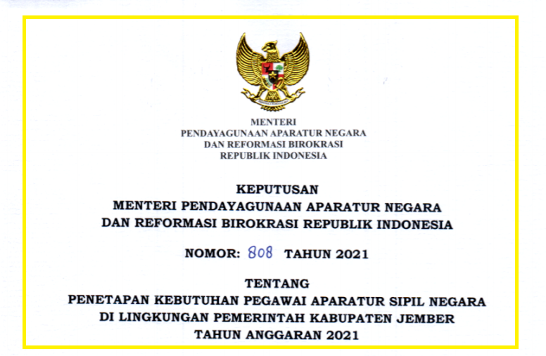 Formasi Cpns Dan Pppk Jember Tahun 2021 Info Pendidikan Terbaru