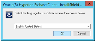 Essbase Client MSI (EssbaseClient.exe) installation and version check