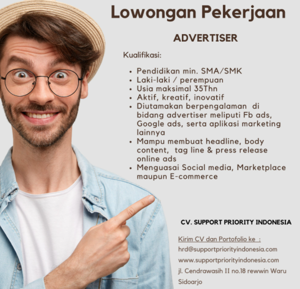 Lowongan Pekerjaan di CV. Support Priority Indonesia Februari 2021
