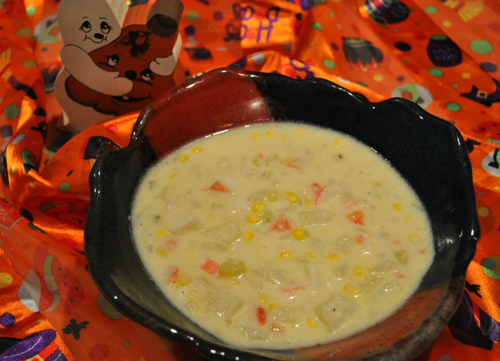 KnitzAndFeltz Sunday Sampler Spicy Crab and Corn Chowder
