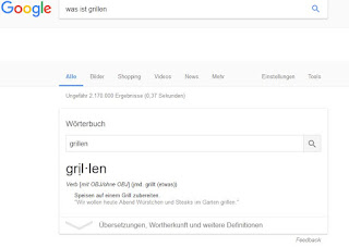 Google Ergebnis: Was ist grillen? Google Erbenis: Was ist grillen?