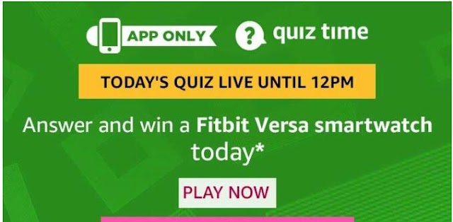 Amazon Quiz contest today Answer - Today 31 August Quiz Answers 