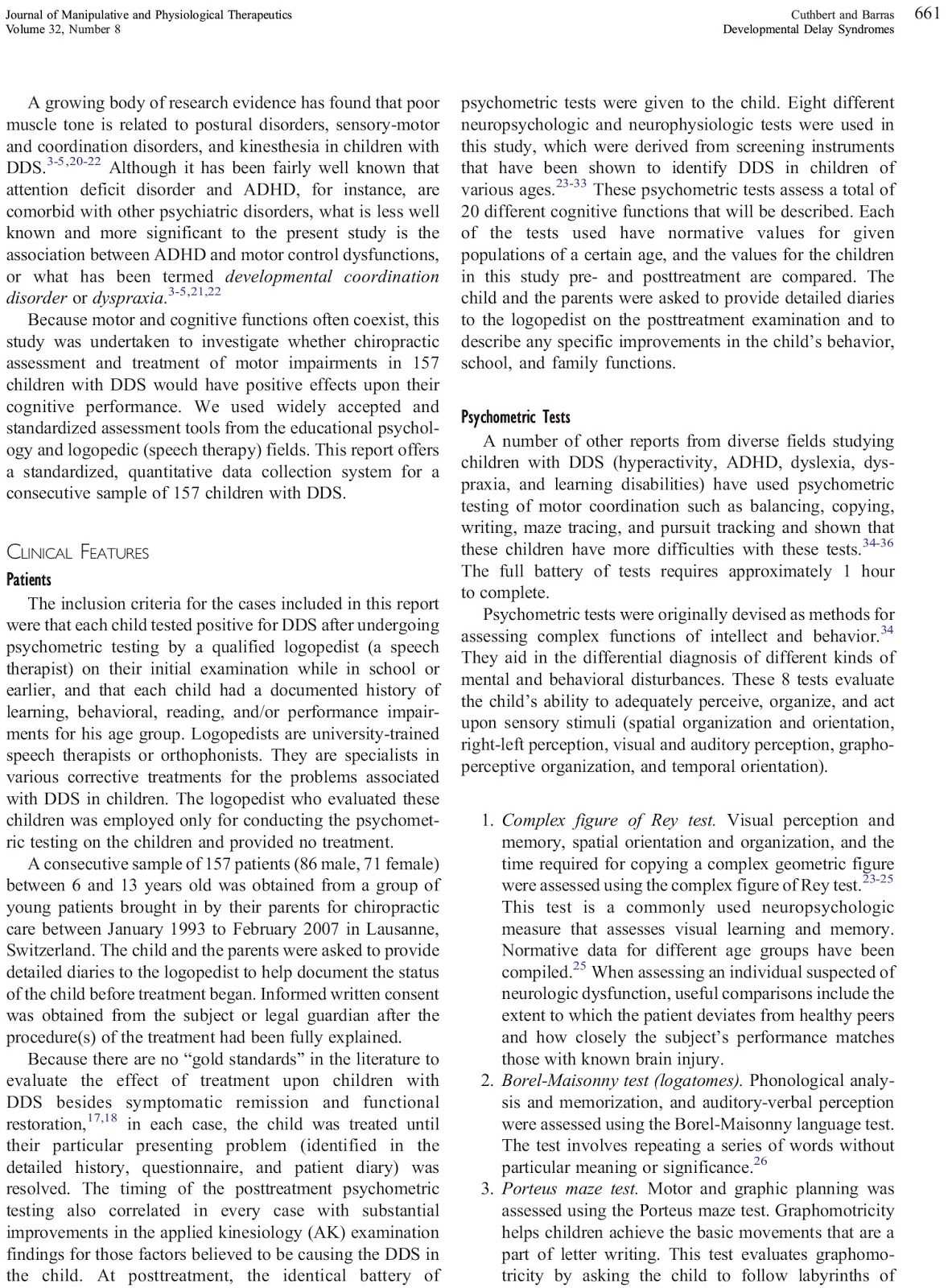 Applied kinesiology research paper