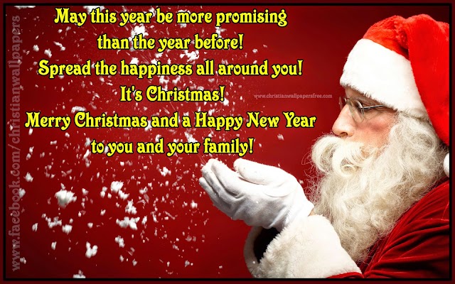 Santa Claus Greetings Card Wallpaper