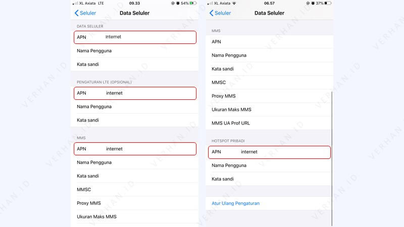 Cara Setting APN Personal Hotspot iPhone untuk Semua Kartu