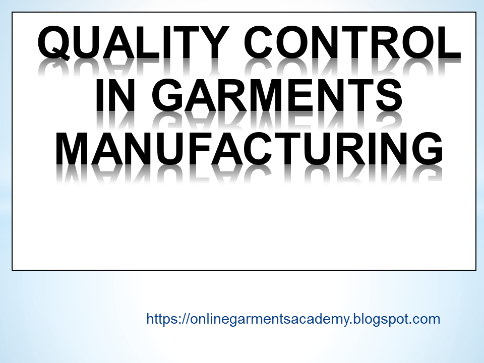 Garment Manufacturing Process Flow Chart