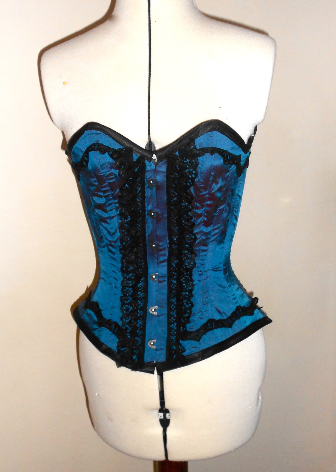 HR Creations Blue Victorian Corset