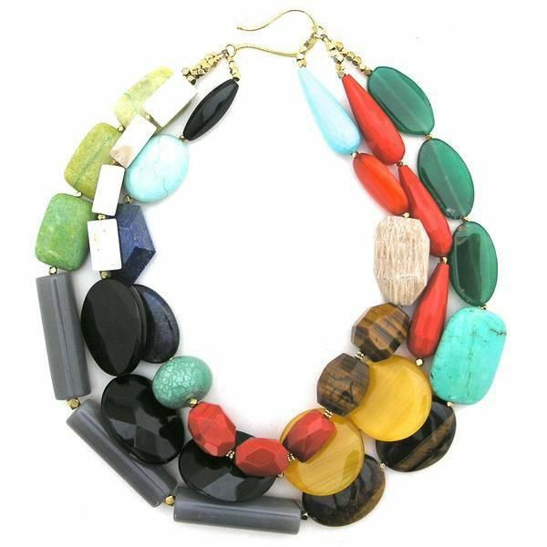 Multicolor beads necklace