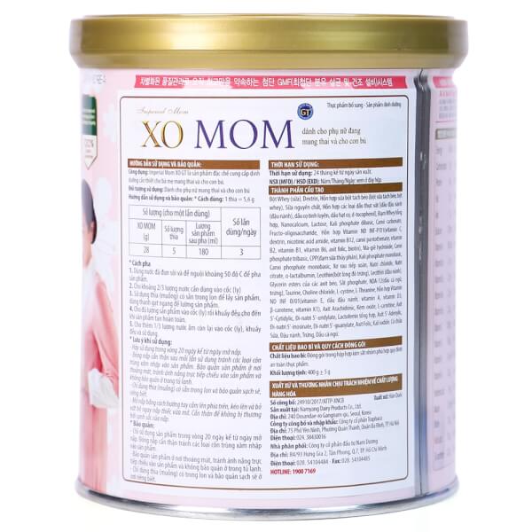 Sữa Bột XO Mom GT VP Milk- 400g  Dành cho phụ nữ đang mang thai và cho con bú