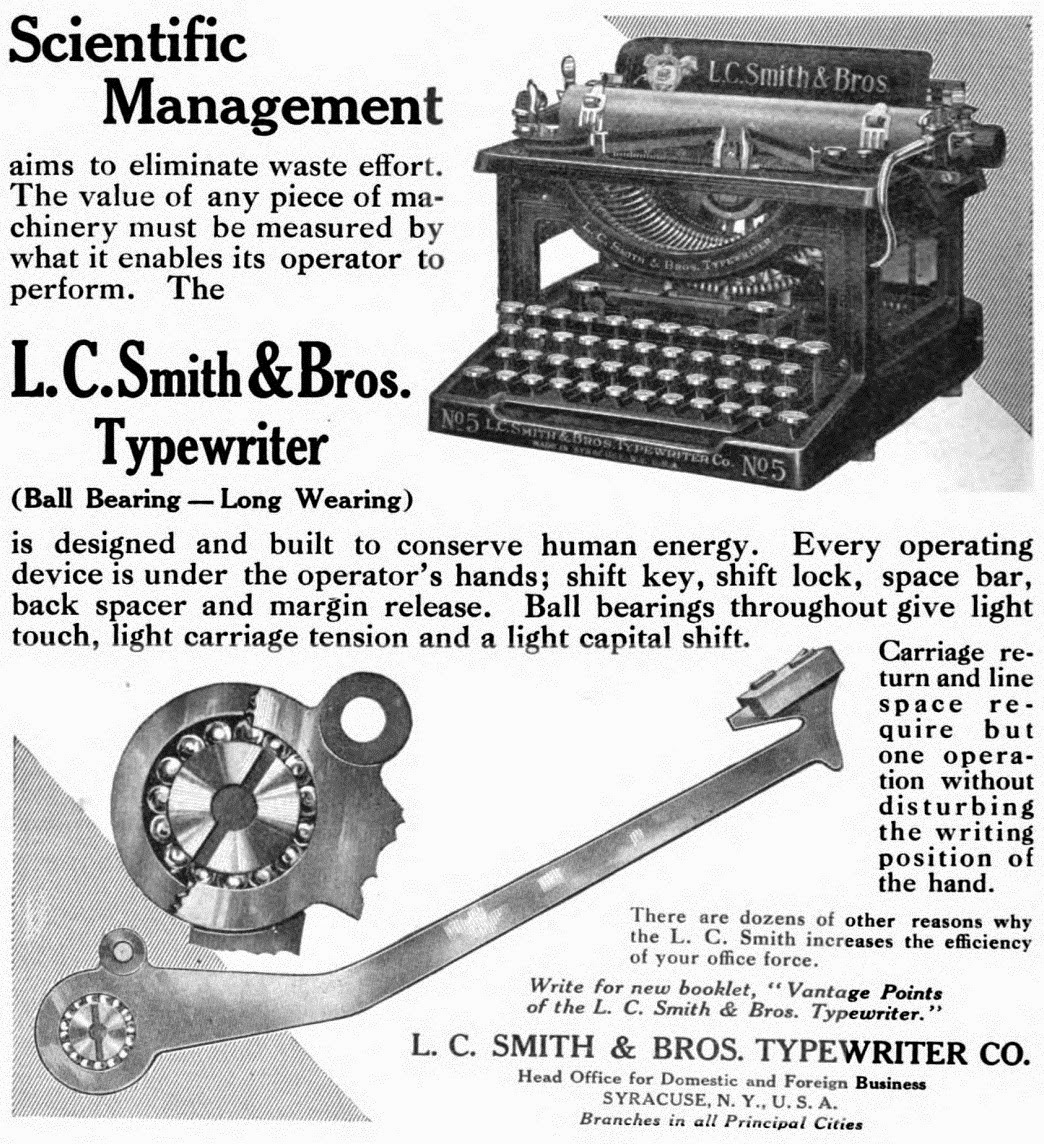 lc smith typewriter serial number location