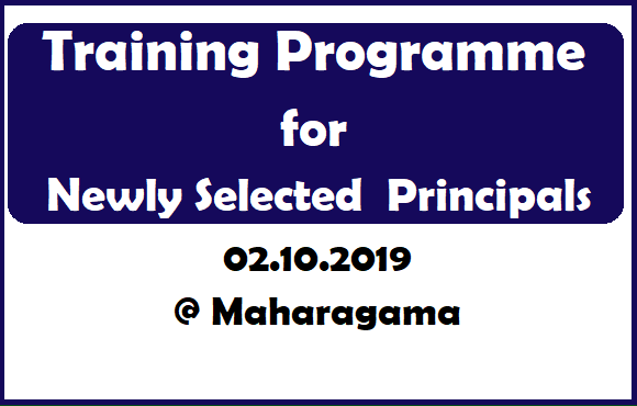 Training Programme for Newly Recruited Principals