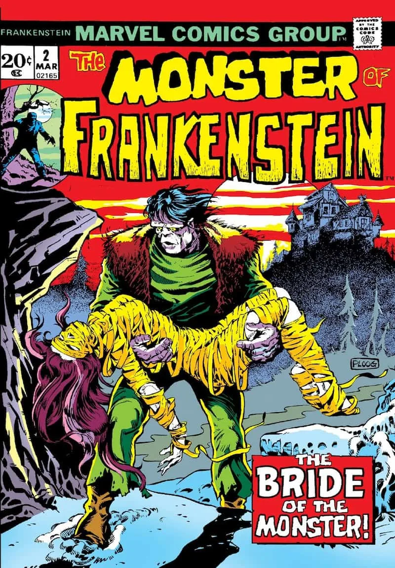 The Monster of Frankenstein #2, portada de Mike Ploog