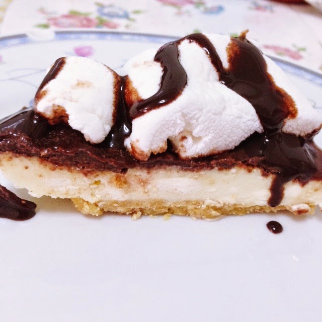 Strawberry Kitchen Marshmallow topped Dark Chocolate Cheesecake