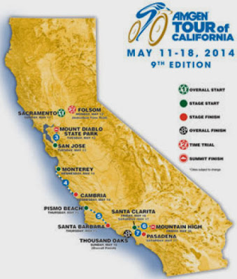 Tour of California 2015 route