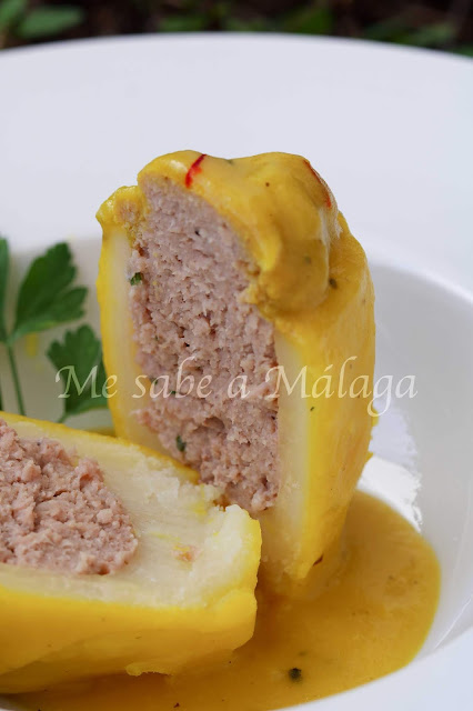 receta de patatas rellenas de carne de Málaga