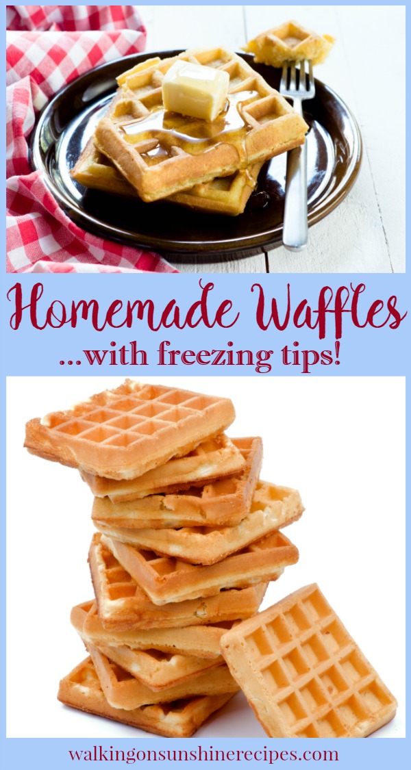 Recipe How to Make Easy Homemade Waffles that you can Freeze Walking