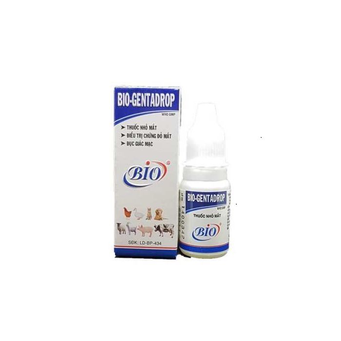 Dung dịch nhỏ mắt chó mèo Bio Gentadrop 10ml – Thuốc nhỏ mắt Bio Gentadrop 10ml- Genta Drop