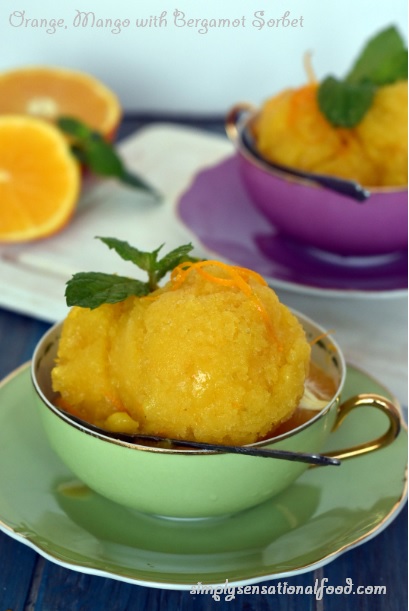 Orange, Mango with Bergamot Sorbet | simply.food