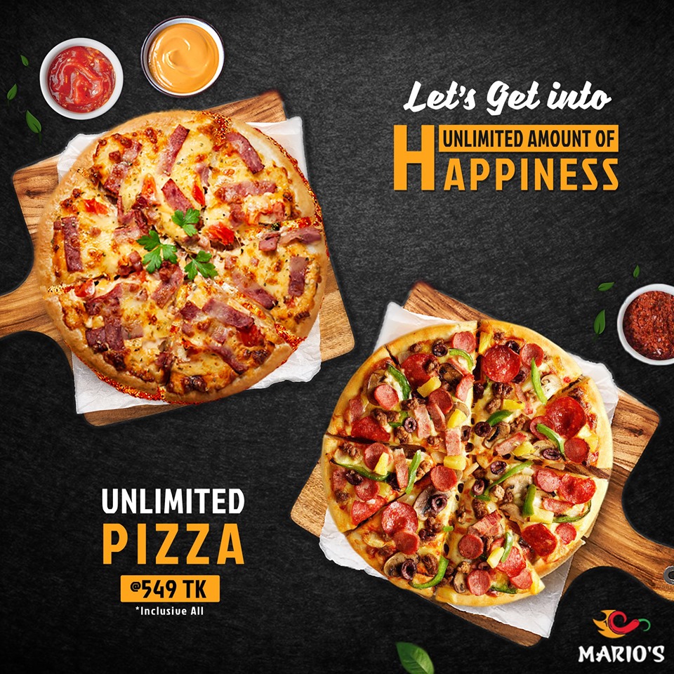 Unlimited Pizza Offer At Mario's