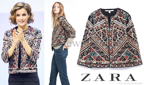 zara embroidered coat