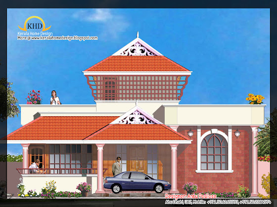 House plan and elevation 201 Square Meter (2165 Sq. Ft)