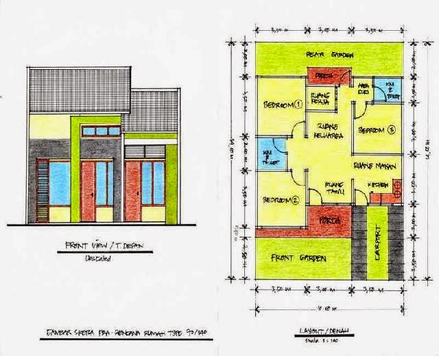 Image Desain Denah Rumah Ukuran 10 X M Jpg Desainrumahminimalis2015 