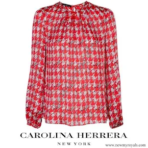 Queen Letizia wore Carolina Herrera blouse